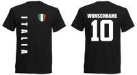 Italien ITALIA T-Shirt Trikot Jersey - EM 2016 Fußball - inkl. Name + Nr.sc