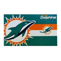 Nfl Miami Dolphins Horizont Flagge - Fußball - 3ft Von 5 Ft Stützer