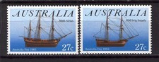 Jan W08 Australia Mnh 1983 Ships Fregate Bryg 2v