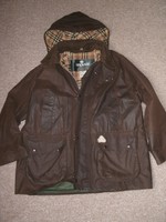 Dunkelbraune Wachsjacke mit Kapuze***Openair England***Gr.M/L 
