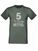 Sebastian Vettel 5 F1 Auto Ferrari Grand Prix Silber-Logo-t-shirt Unisex: Kinder
