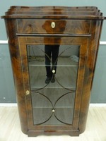  BIEDERMEIER ECK VITRINE MAHAGONI UM 1840 TOP  ANTIK-LEIPZIG
