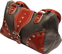 NEUE DAMEN HANDTASCHE HENKELTASCHE STRASS NIETEN DESIGN SHOPPER BAG KUNSTLEDER