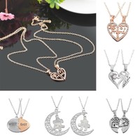 1Set Halskette Halsschmuck Kette mit Anhänger Freundschaft Geschenk M10338