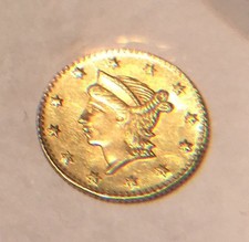 No Date 25C, Quarter (1/4) Dollar California Fractional Gold Coin