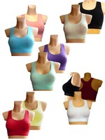 2-er Set Seamless BH Sport BH Nahtloses Bustier BH Fitness Top von Tebe