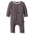 KICKEE PANTS 5888 NEW Gray Baby Boys Back Flap Coveralls 18-24 MO BHFO