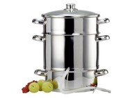 M+K by Elo Entsafter mit Glasdeckel, Edelstahl, ø 25 cm, für alle Herdarten