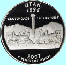 2007 S Clad Utah State Quarter Deep Cameo Gem Proof No Reserve