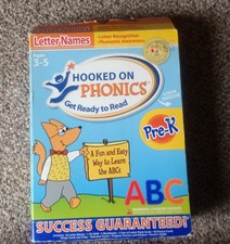 Hooked on Phonics Pre-K Letter Names Phonemic Awareness sealed parts