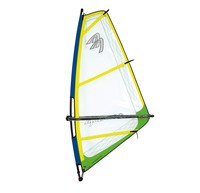 Ascan Pro Rigg Kinder-Jugend-Damen Windsurfsegel komplett Segel+Mast+Gabel Gelb