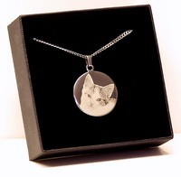  Edelstahlanhänger Rund Anhänger mit Fotogravur Kette Weihnachtsgeschenk