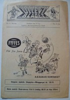 Programm Örgryte IS - Waggeryd  13.08.1958  Schweden