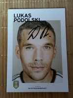 Lukas Podolski DFB Autogramm Autogrammkarte WM 2014  EM 2016  HANDSIGNIERT !!!