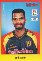 Joel Abati  SC Magdeburg 1998/1999 Handball Karte signiert - 264826