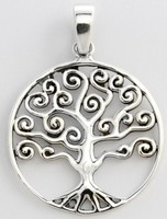  Ketten Anhänger Maja Baum des Lebens in 925er Sterlingsilber inkl. Band