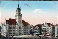 STUTTGART um 1920: Rathaus, *
