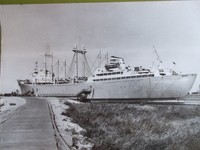 AK Rostock-Schmarl Traditionsschiff Typ"Frieden" Gesamtansicht