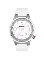 POSEIDON Damen-Armbanduhr  Analog Silikonband UP00428 Weiß UVP 149,- €
