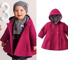 Classic Kids Toddler Baby Girls Cotton Cashmere Long Sleeves Hoodie Coat Outwear