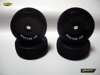 Carson Reifen Off- Road, 4 Stück, auf Dish Felge schwarz, 1:8 Buggy 500405822