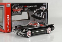 1954 Chevrolet Chevy Corvette black / schwarz 1:18 Auto world Ertl