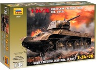 ZVEZDA 3525 - Soviet Medium Tank T-34/76 (1943) Panzer WWII / Modellbausatz 1:35