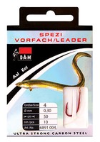 DAM Spezi Vorfachhaken Aal gebundene Haken alle Größe Angelhaken 50 cm 
