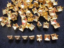 100 pcs Gold Pyramid Stud spot spike for leather craft size 8 mm