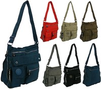 NEU WASSERABWESENDE DAMEN TASCHE SCHULTERTASCHE UMHÄNGETASCHE STOFFTASCHE *2221*