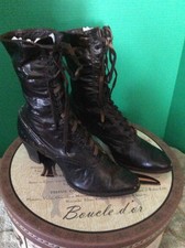 Vintage 1900s Leather Lace Up Boot
