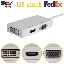 New listing
3 In 1 Thunderbolt Mini Display Port Dp To Hdmi Vga Dvi Adapter Cable For Apple