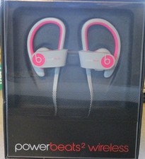 NEW Beats by Dr. Dre Powerbeats 2 PINK/GRAY Wireless Bluetooth Earbud Headphones