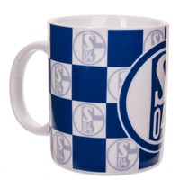 S04 FC Schalke 04 - Kaffeebecher Karo - S04 Tasse Kaffeepott Kaffeetasse