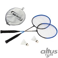 4UNIQ Badminton-Set Match 100, Schläger, Hülle, Federball, NEU