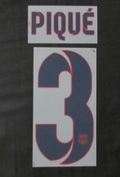 Original Barcelona FC PIQUE Flock für NIKE Away Trikot NEU S.2012-2014 Barca