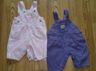 Oshkosh B'Gosh Infant Striped Overalls M 3/6 