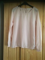 Nudefarbenes Shirt mit weissen Punkten Gr.40 von Opus