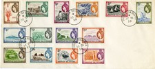 Tristan Da Cunha Stamps # 15-28 on Cover Rare Complete Set