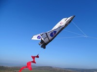 Einleiner-Drachen: 3 D Space Shuttle