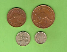 Four Australian Coins For 1961