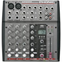 Phonic AM 220 P Mixer Profi mit 6 Eingänge e Leser File USB - Neu