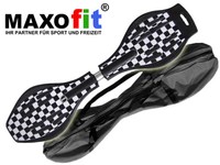 Waveboard MAXOfit XL Black and White bis 95 kg mit Tasche und Leuchtrollen 