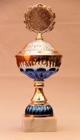 Schöner Pokal in Silber-Blau