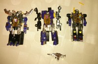 Shrapnel+Bombshell+Kickback - Transformers Insecticons G1