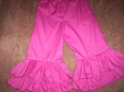 Hot Pink Custom Boutique Double Ruffle Pants size 2T-5