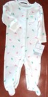 Carter's Baby Girls Cotton Bird Print Sleeper with Feet White/Pink/Blue 6 Mo
