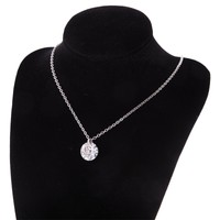 S04 FC Schalke 04 - Damenkette mit Anhänger Kristallstein - Kette Schmuck