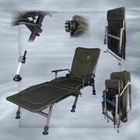 Angelstuhl, Karpfenstuhl, Karpfenliege, Campingstuhl, Anglerstuhl + Rutenhalter 