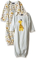 Mud Pie Baby Sleep Gown Set, Safari, 0-6 Months